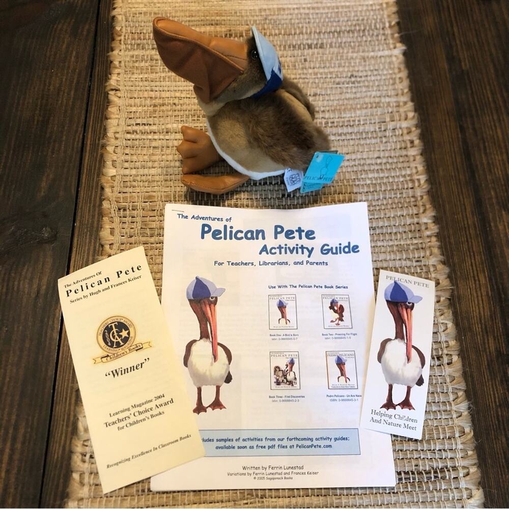 NWT Fiesta Pelican Plush Stuffed Animal Pete Collectable Classroom Educational